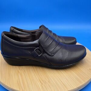 Clarks Women's Size 7 M Ultimate‎ Comfort Collection Slip On Shoes Brown EUC